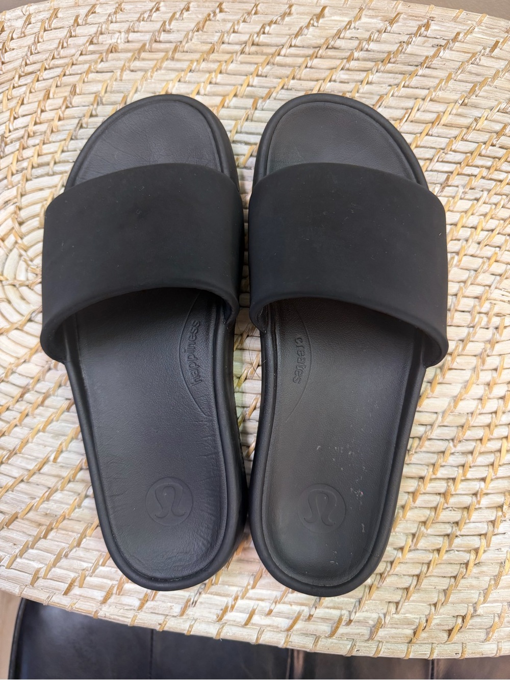 lululemon Restfeel Slide Black Sandals